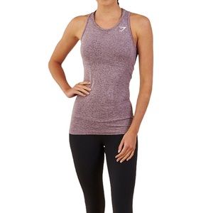 Gymshark Purple Marl Vital Seamless Vest Tank Top Size Small